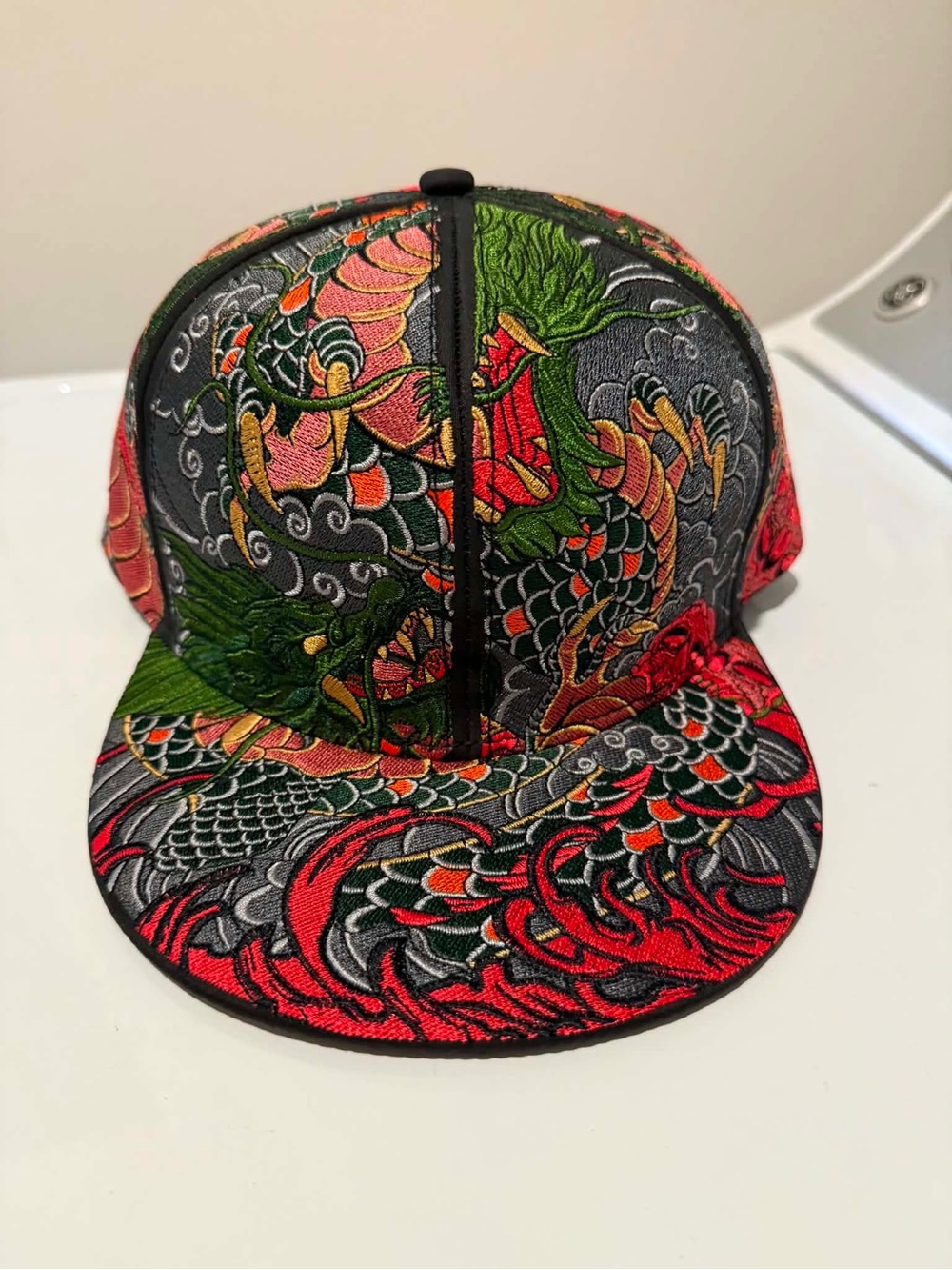 Embroidered 'Built To Conquer' Panel Hat with Multicolor Undervisor